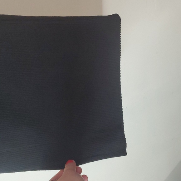 NWT Halara Pull-On Black Wideleg Ribbed Pants Size Large Elastic Waist Pockets - Picture 4 of 11